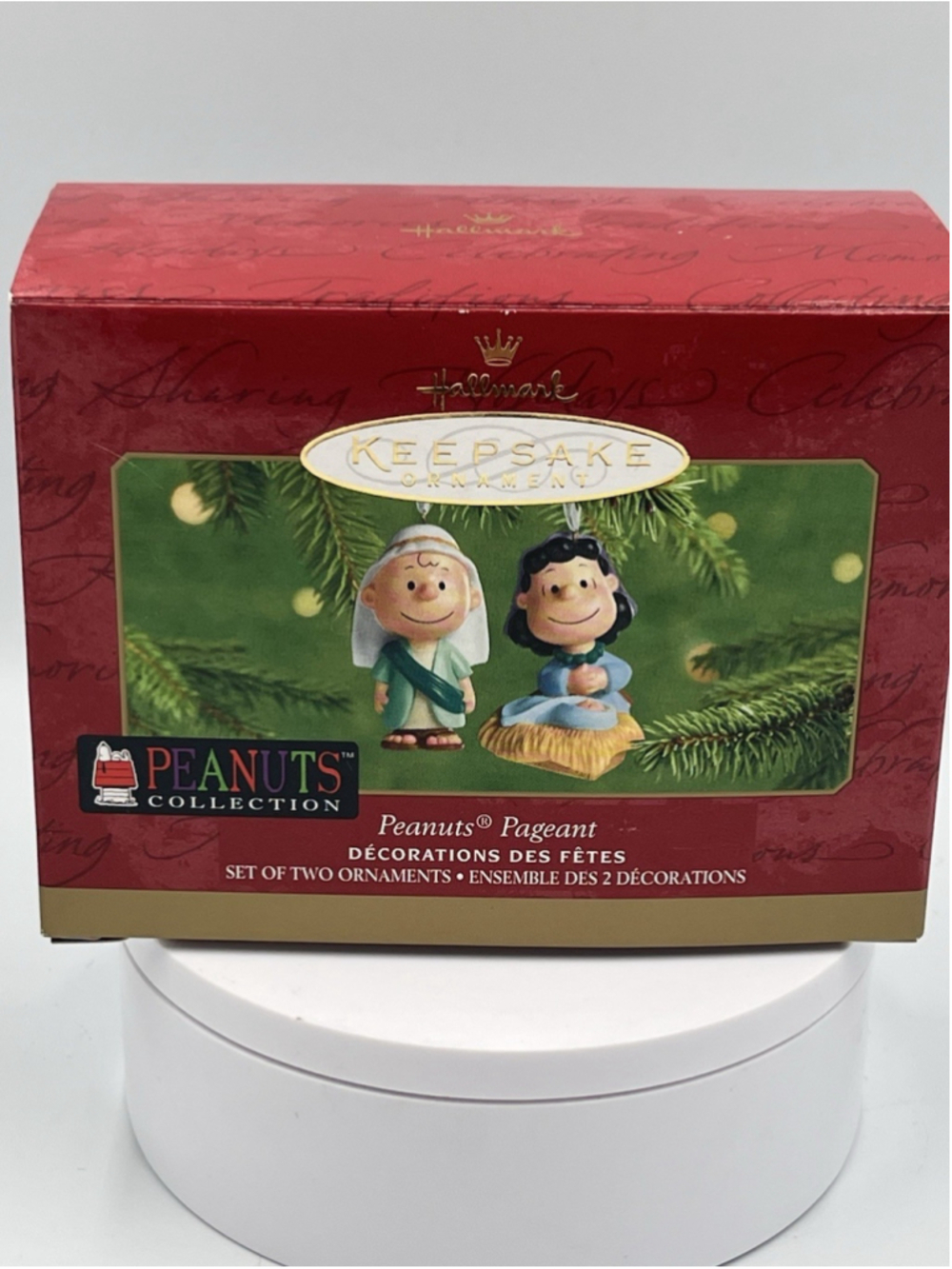 New VTG 2001 Hallmark Keepsake PEANUTS PAGEANT Nativity Scene Ornament SEE ALL